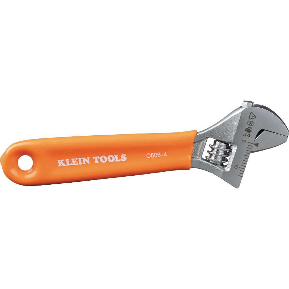 Klein Tools 4 Inch Extra-Capacity Adjustable Wrench, large image number 8