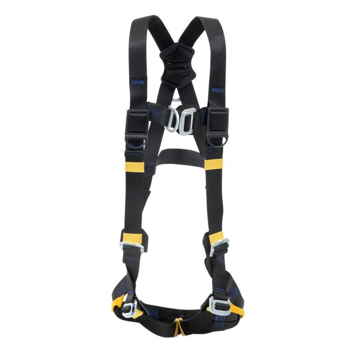 Werner Construction Full Body Harness with Pass Thru Leg and Chest Buckle, Medium/Large, large image number 1