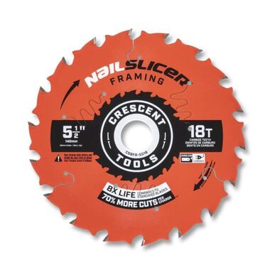 Crescent Circular Saw Blade 5 1/2in x 18 Tooth NailSlicer Framing