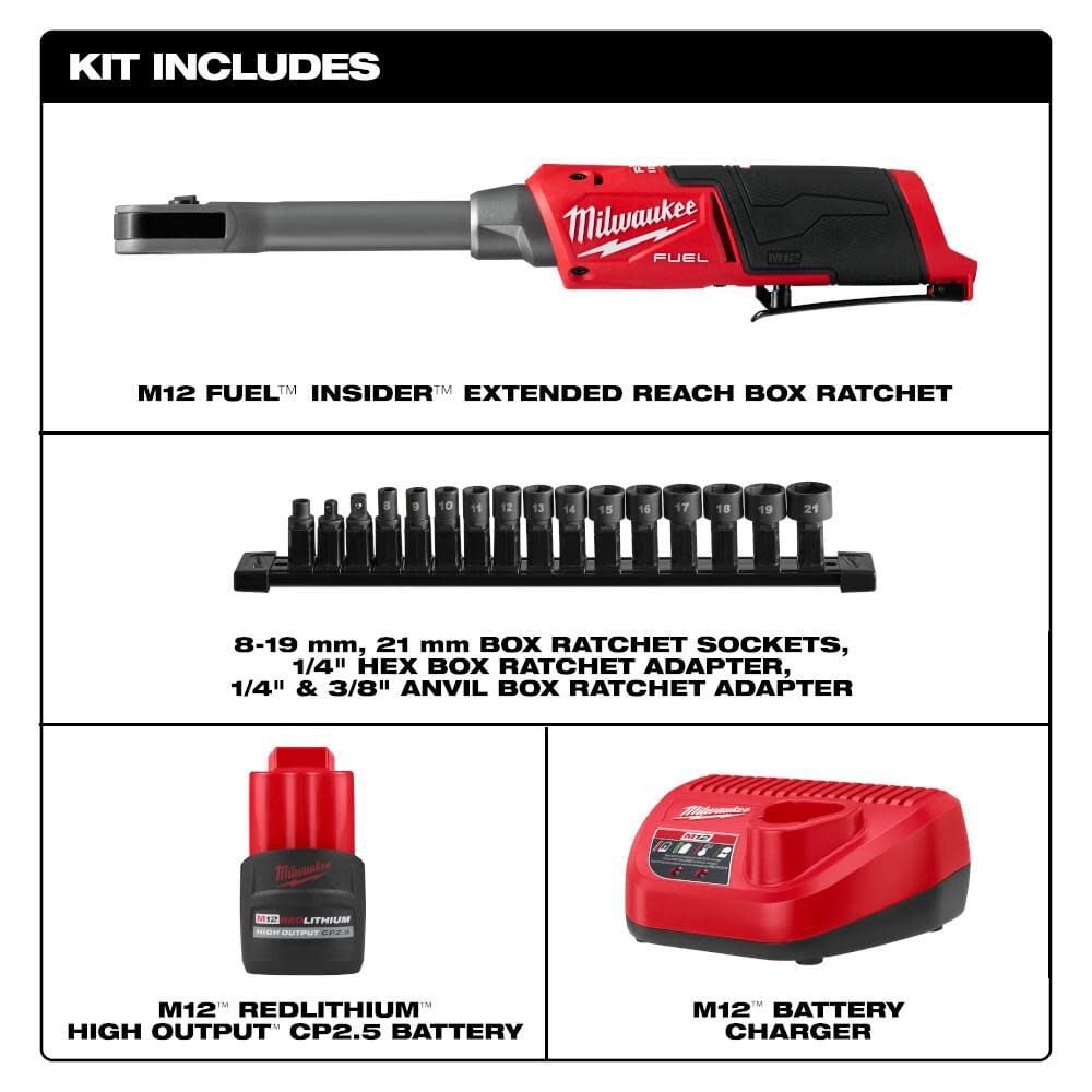 Milwaukee M12 Fuel Insider Extended Reach Box Ratchet Kit 3050 21 Simolary simolary.com 14