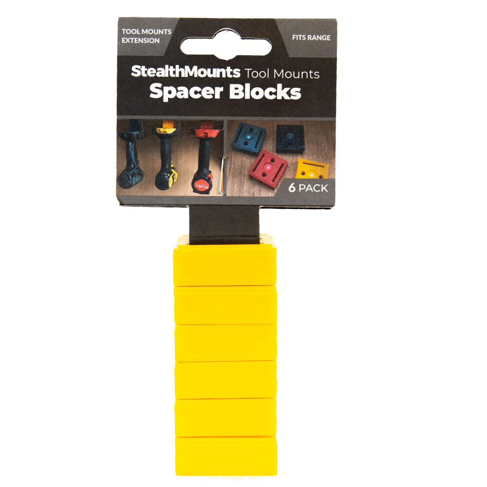 Stealthmounts Tool Mount Spacer DEWALT XR Tools 12mm Yellow 6pk, large image number 4