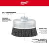 Milwaukee 6 in. Carbon Steel Crimped Wire Cup Brush, small