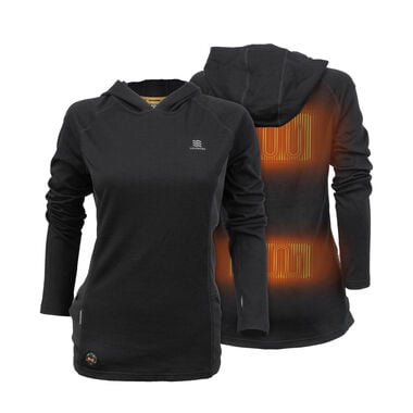 Mobile Warming Merino Heated Baselayer Shirt Womens 7.4V Black XL