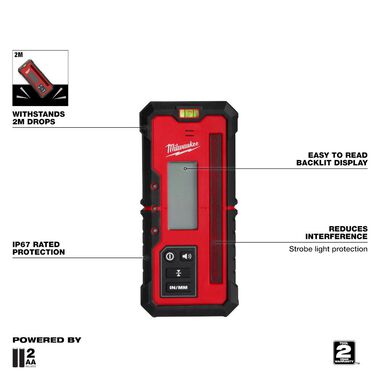 Milwaukee M18 Red Exterior Rotary Laser Level Kit with Receiver, Tripod, & Grade Rod, large image number 8