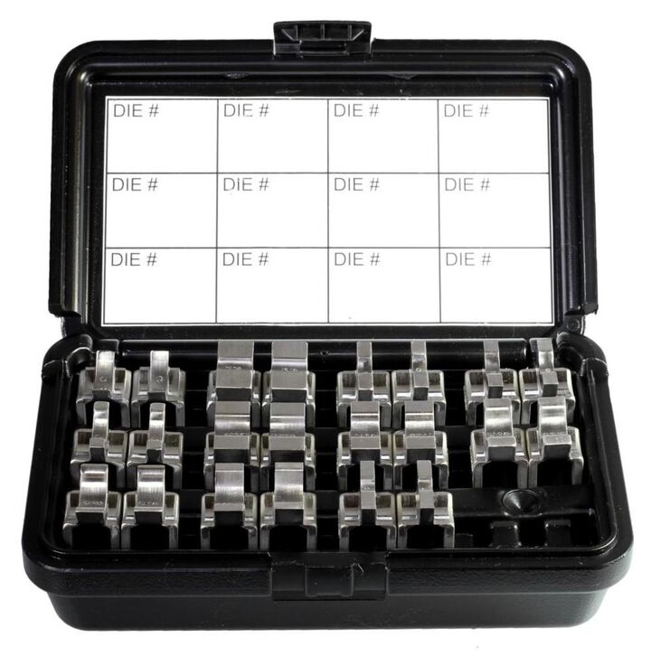 Burndy 6-Ton W Style Butting Twin Dies Lug Crimping Tool Dies