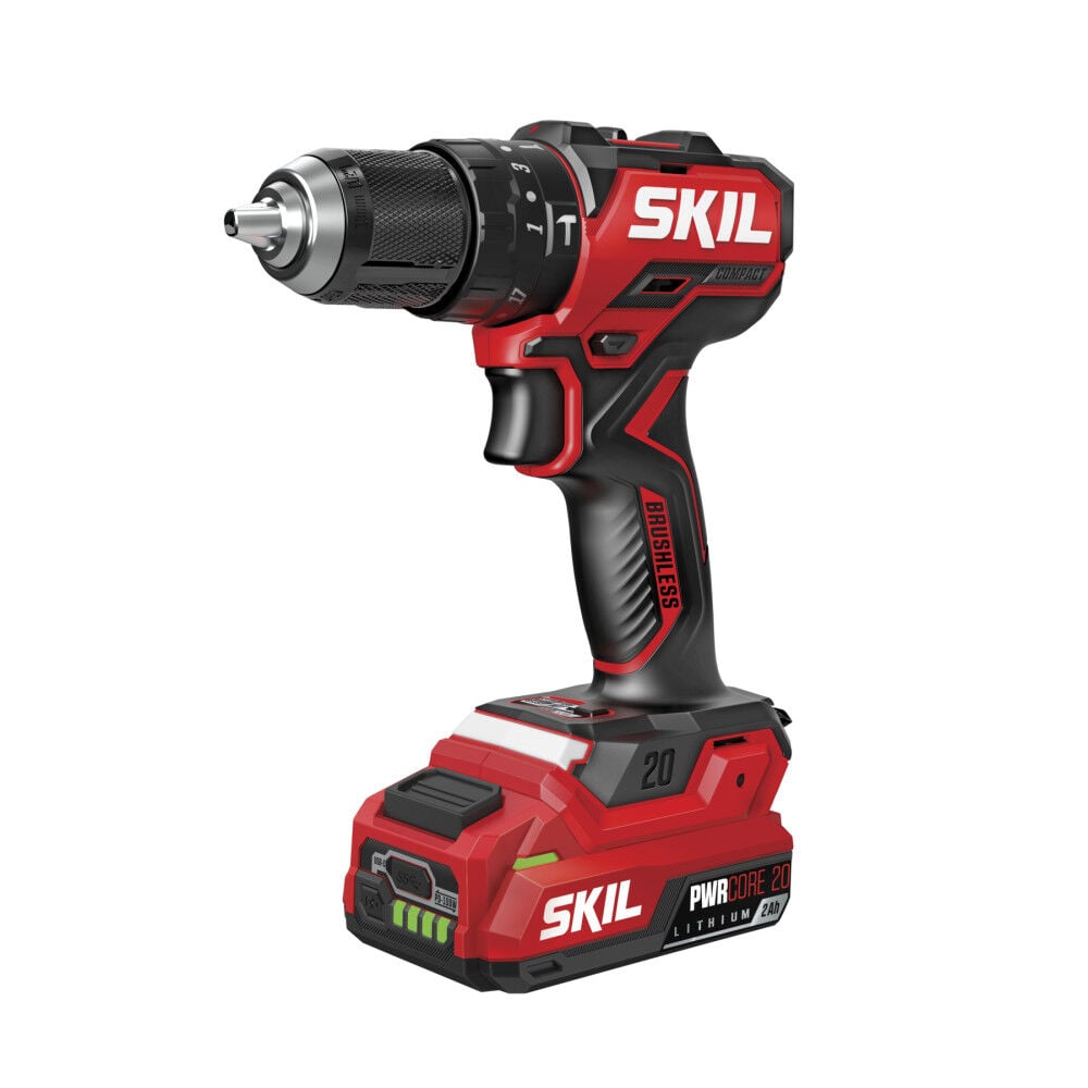 SKIL 20V 1/2 Inch Brushless Compact Hammer Drill Kit, large image number 2