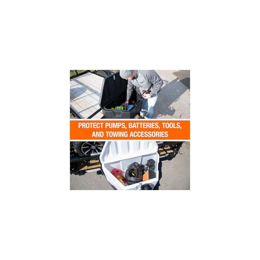 Buyers Products Company 36 Inch Wide Black Poly Trailer Tongue Truck Box, large image number 12