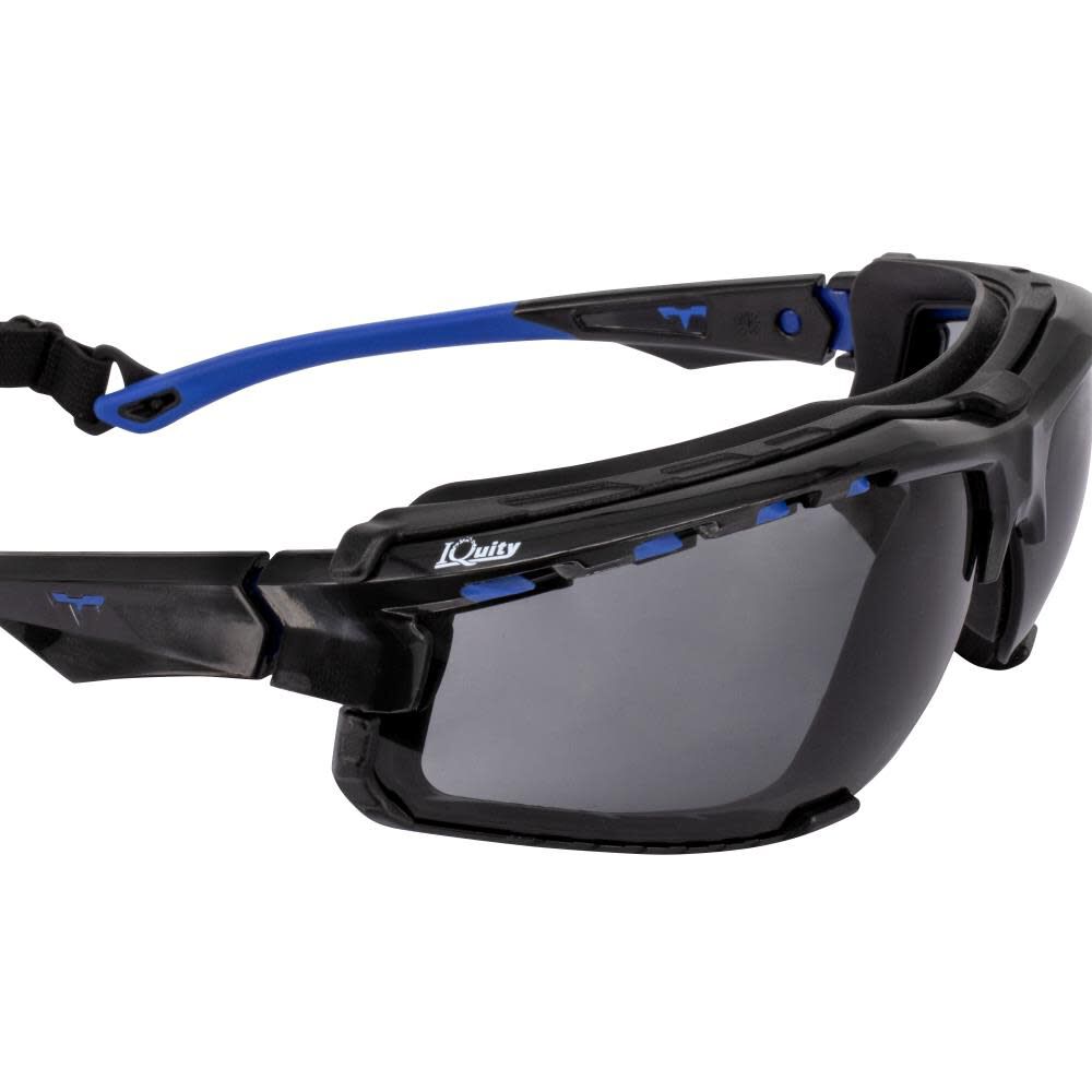 Radians THRAXUS Elite IQUITY Safety Eyewear Blue w/ Rubber Gasket Smoke IQ Lens, large image number 4