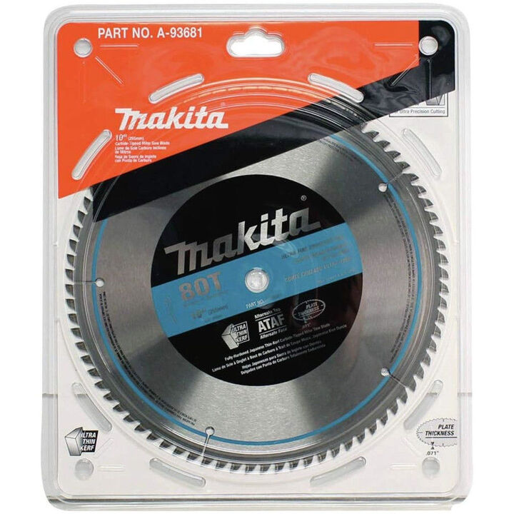 Makita 10 Inch 80T MicroPolished Miter Saw Blade, large image number 1
