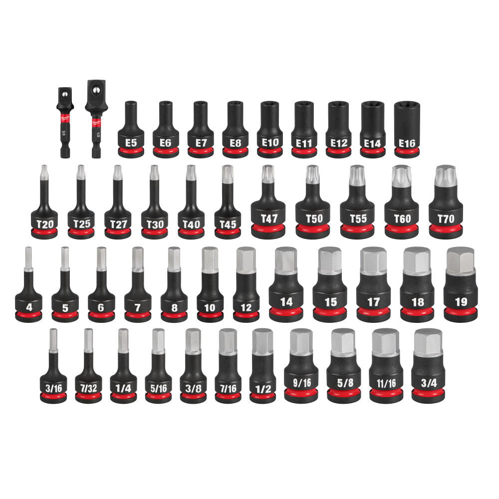 Milwaukee SHOCKWAVE Impact Duty Bit Socket Set 45 Pieces - 49-66-7250