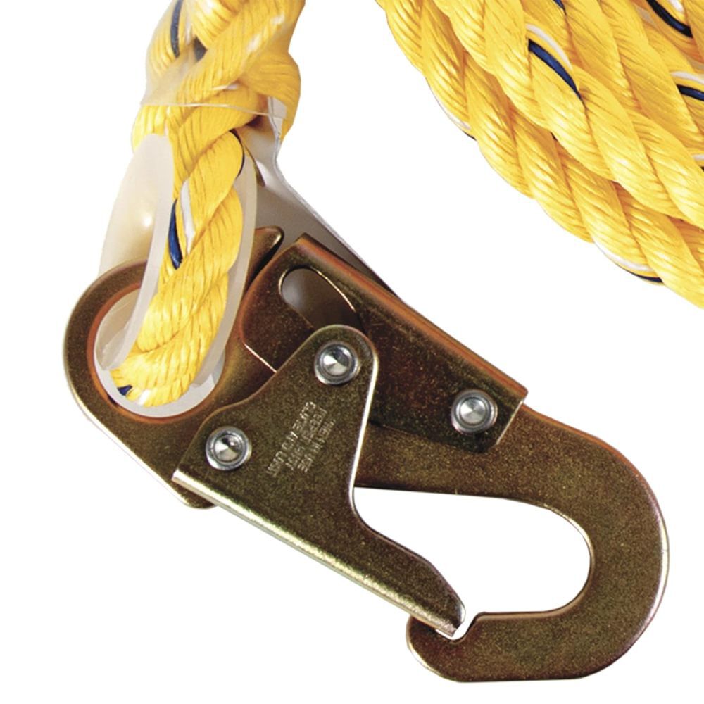 Guardian Fall Protection 130-310 Lbs 5/8 Inch x 100 Ft. Poly Steel Rope with Snap Hook End, large image number 2