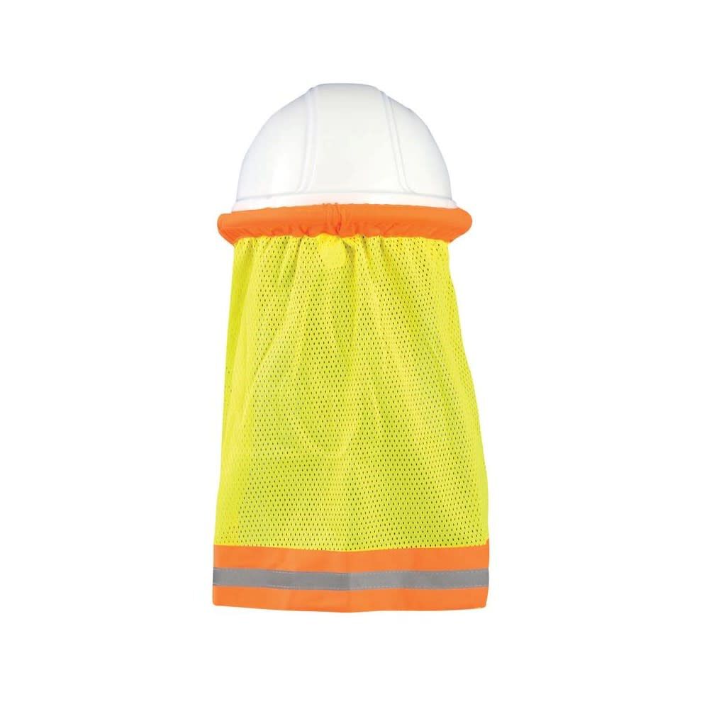 Occunomix Mesh Hard Hat Shade Hi-Vis Lime with Orange Stripe, large image number 2
