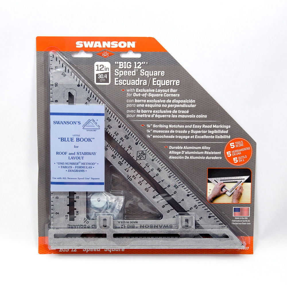Swanson Tool Big 12 Speed Square with Layout Bar Blue Book, large image number 5