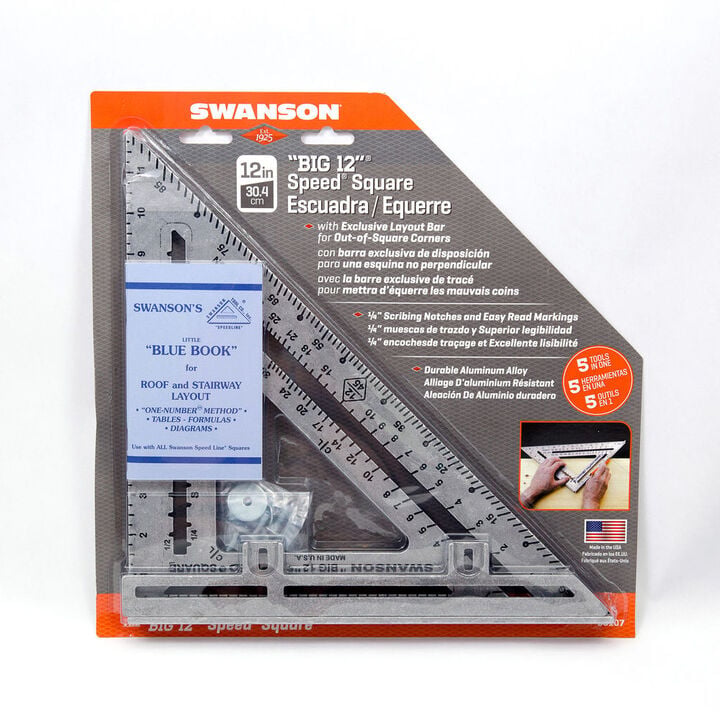 Swanson Tool Big 12 Speed Square with Layout Bar Blue Book, large image number 4