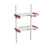 Weather Guard 36 Inch White/Red Aluminum Folding Van Shelving, small image number 1
