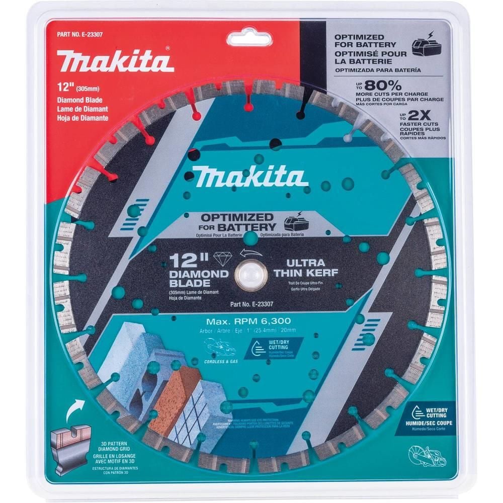 Makita Thin Kerf 12 Inch Segmented Turbo Rim Diamond Blade for Reinforced Concrete and Brick, large image number 4