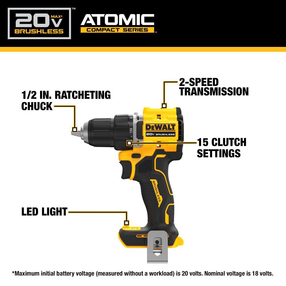 DEWALT 20V MAX Compact Drill Driver (Bare Tool) simolary.com 17 DEWALT 20V MAX Compact Drill Driver (Bare Tool) Simolary simolary.com 17