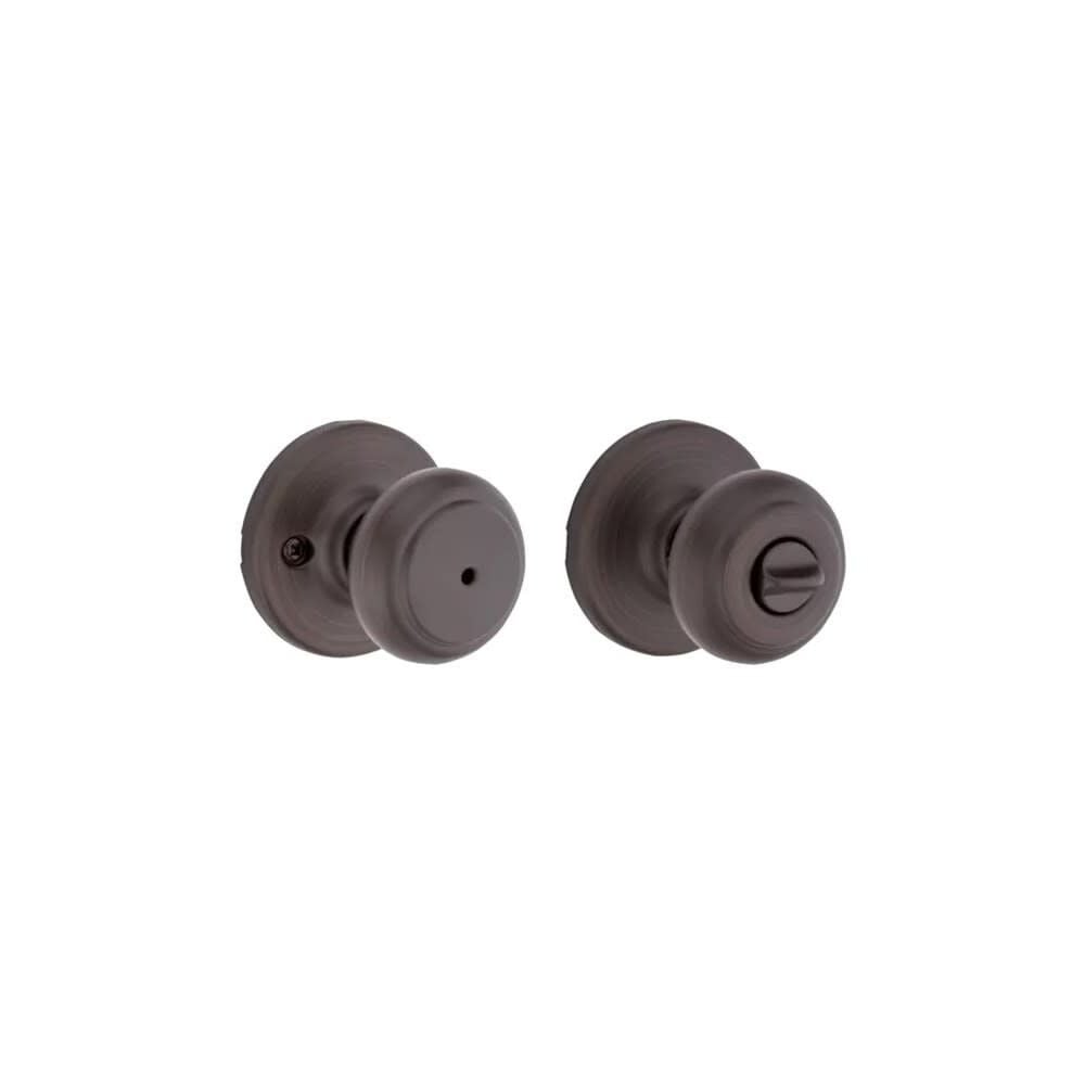 Kwikset Venetian Bronze Bed/Bath Cove Privacy Door Knob Lock Set – 93001-868