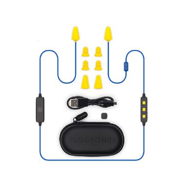 Plugfones Liberate 2.0 Noise Suppressing Wireless Headphones (Blue/Yellow), large image number 1
