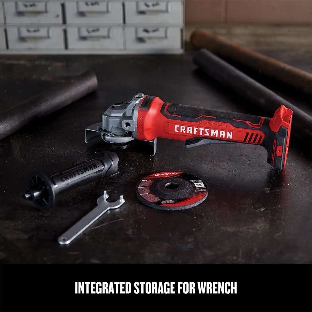 CRAFTSMAN V20 4 1 2 Inch Brushless Small Angle Grinder Bare Tool CMCG450B Acme Tools
