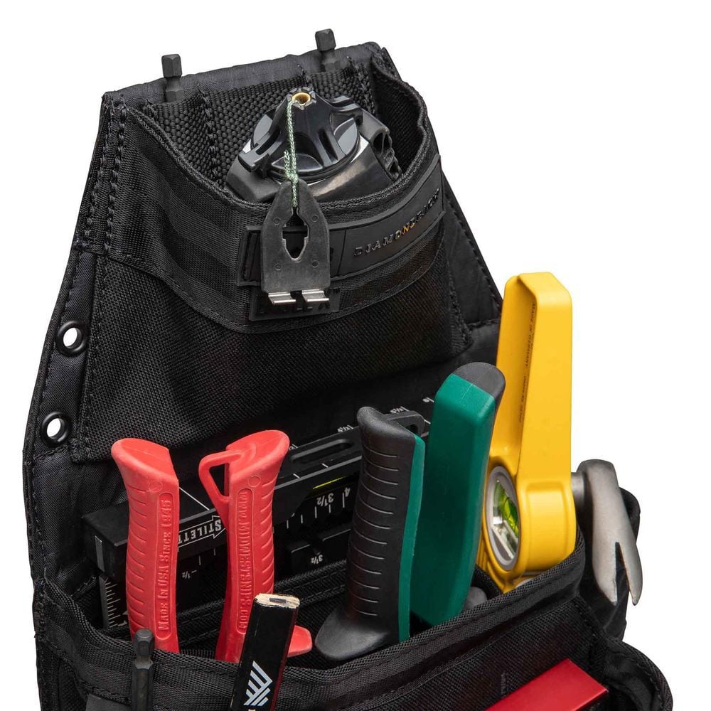 Diamondback Toolbelts Eagle X Left Side Non-Dominant Standard Tool Pouch, 3 Pockets, Black, large image number 3
