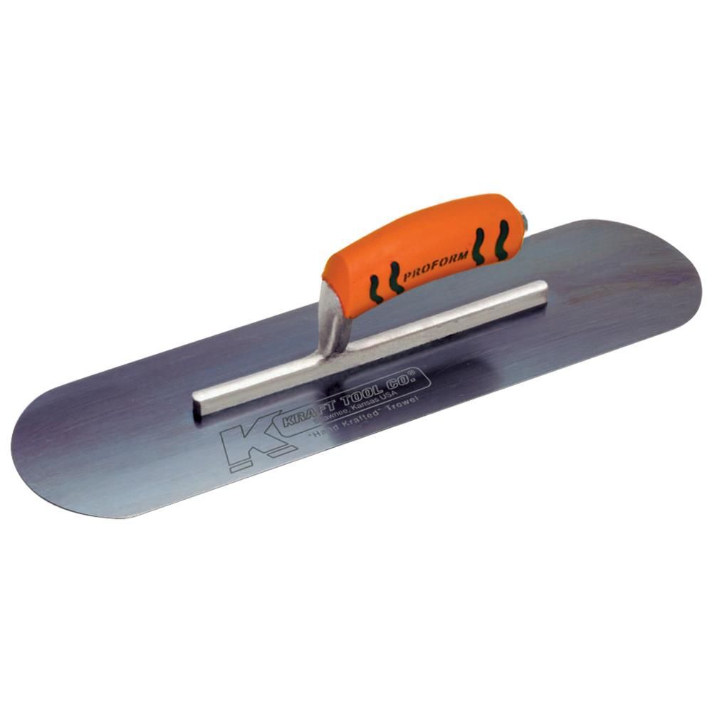 Kraft Tool Co 20in x 4in Blue Steel Pool Trowel, large image number 1
