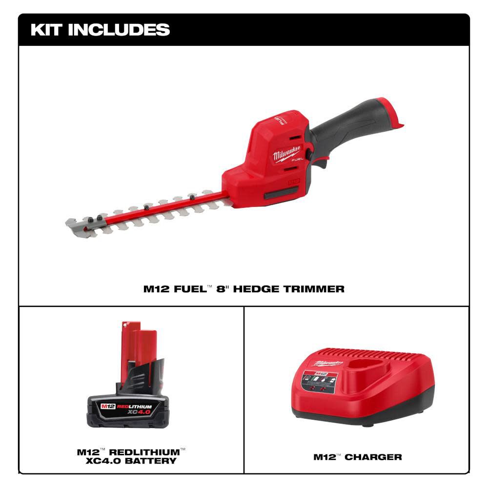Milwaukee M12 FUEL 8inch Hedge Trimmer 2533 21 Acme Tools