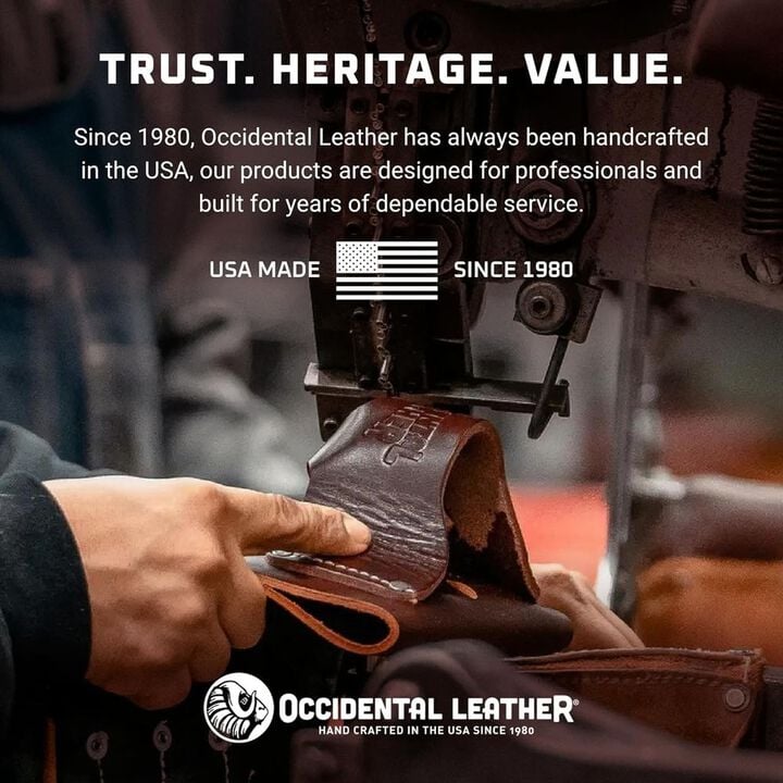 Occidental Leather 4-in-1 OxyRed Premium Leather Belt Worn Tool and Tape Holder, large image number 4