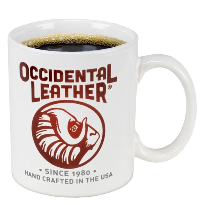 Occidental Leather Branded Coffee Mug White