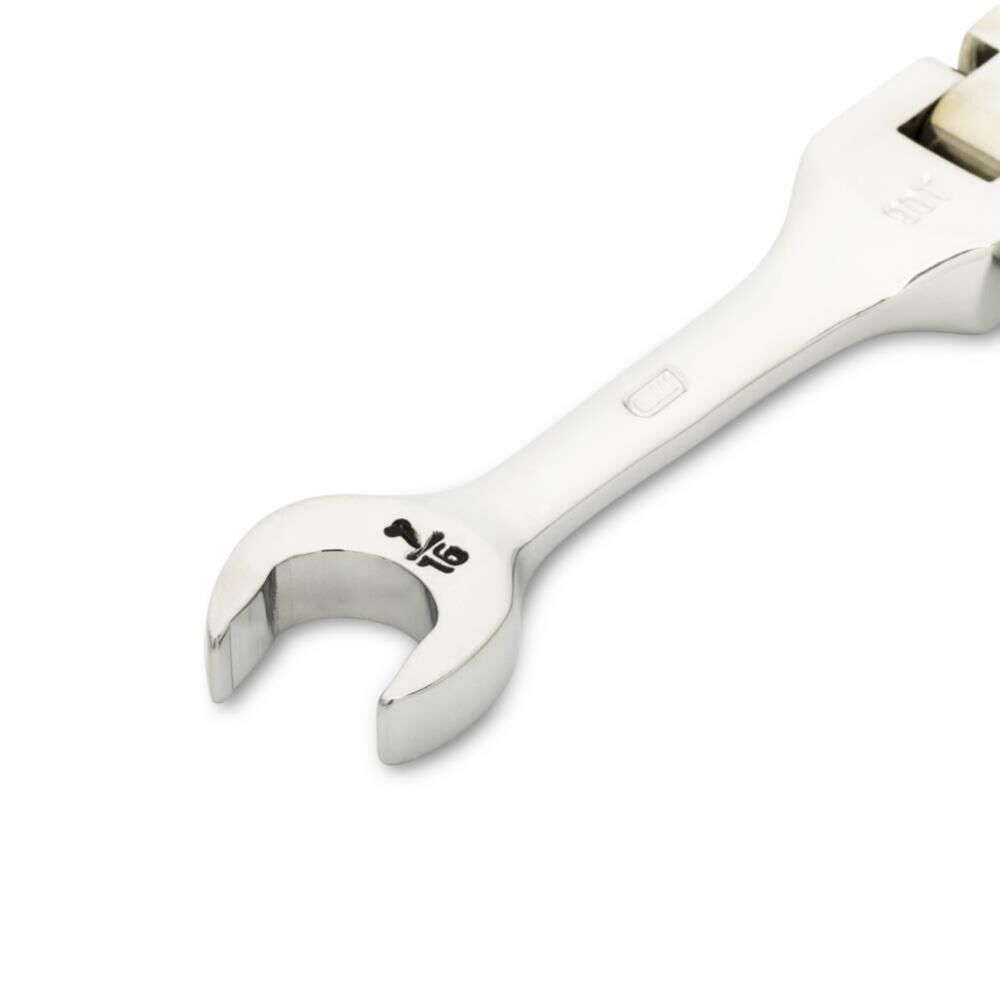 GEARWRENCH 7/16 Inch 90-Tooth 12 Point Stubby Flex Combination Ratcheting Wrench, large image number 3