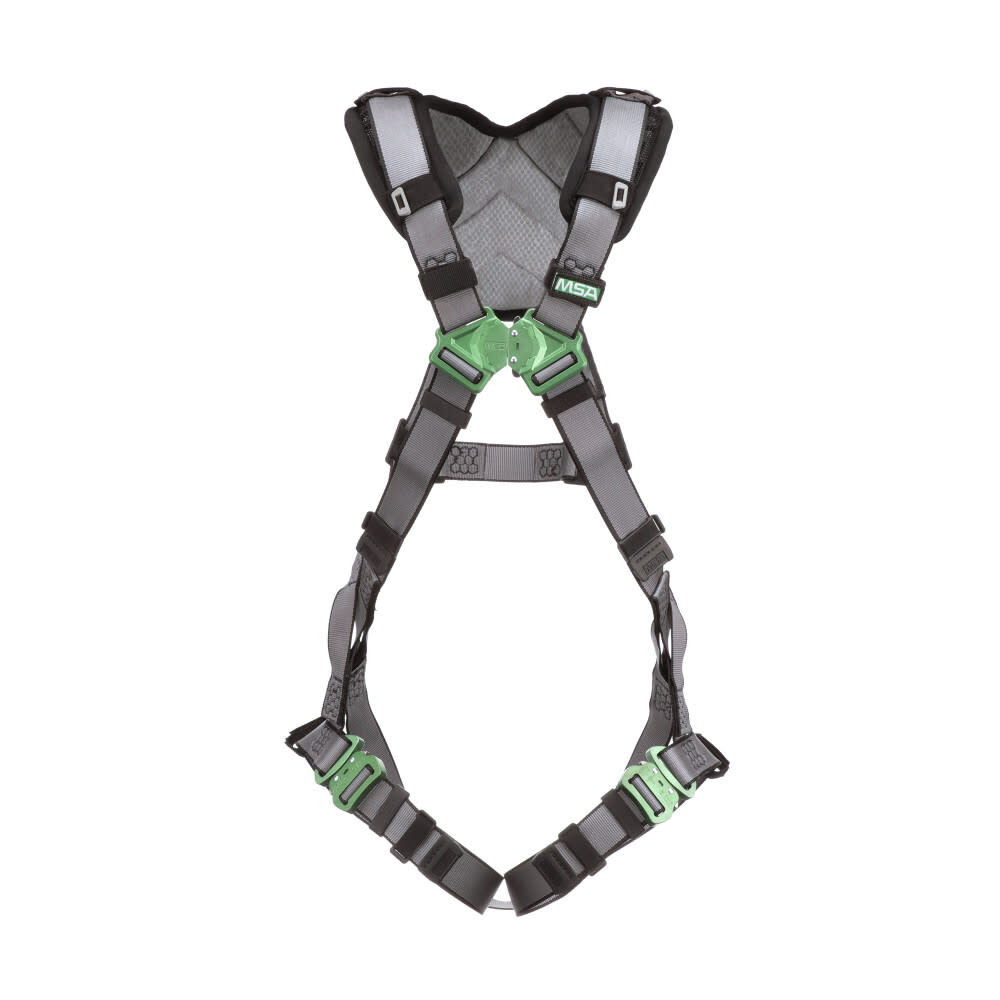 MSA Safety Works V-FIT Harness, Back D-Ring, Quick-Connect Leg Straps, Shoulder Padding, XL, large image number 1