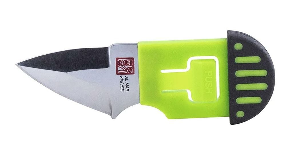 AL MAR Knives 1.3in Stinger Keychain Fixed Knife, Green, large image number 2