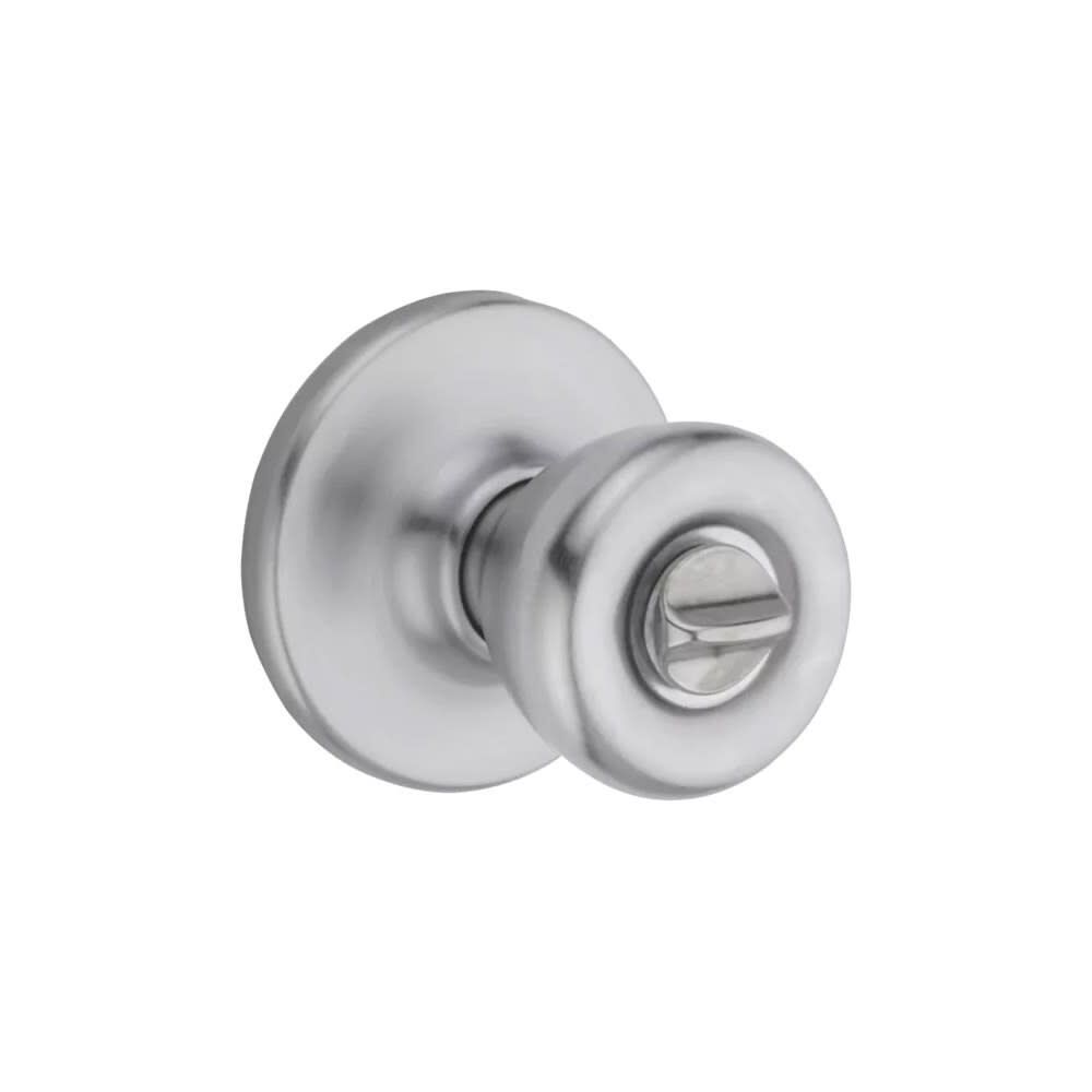 Kwikset Satin Chrome Bed/Bath Tylo Privacy Door Knob Set, large image number 2