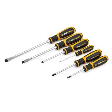 GEARWRENCH 6 Pc Phillips/Slotted Dual Material Screwdriver Set