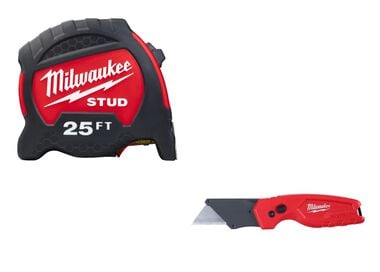 Milwaukee Tape Measure 25' & Utility Knife Bundle