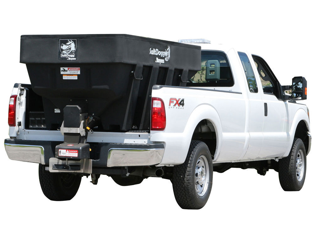 Buyers Products Company SaltDogg 2.0 Cubic Yard Electric Black Poly Hopper Spreader, large image number 1