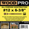 Woodpro (50) #12 x 6-3/8 In. All Purpose Wood Screws, small