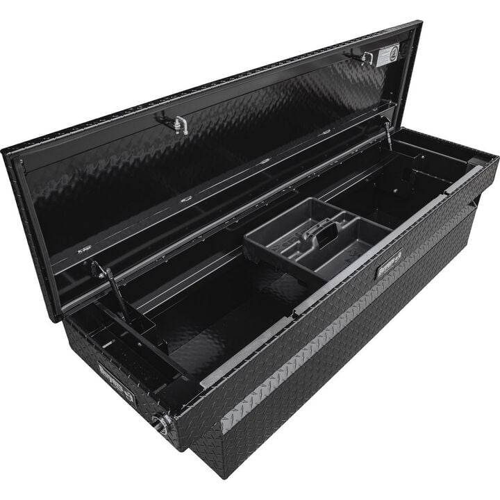Buyers Products Company 23 Inch x 20 Inch x 71 Inch Diamond Tread Aluminum Crossover Truck Box, Gloss Black, large image number 4