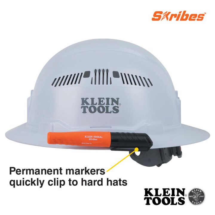 Klein Tools Chisel Permanent Markers, Bk, 3 Pk, large image number 1