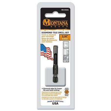 Montana Brand Tools 1/4 in Diamond Tile Drill Bit, large image number 1