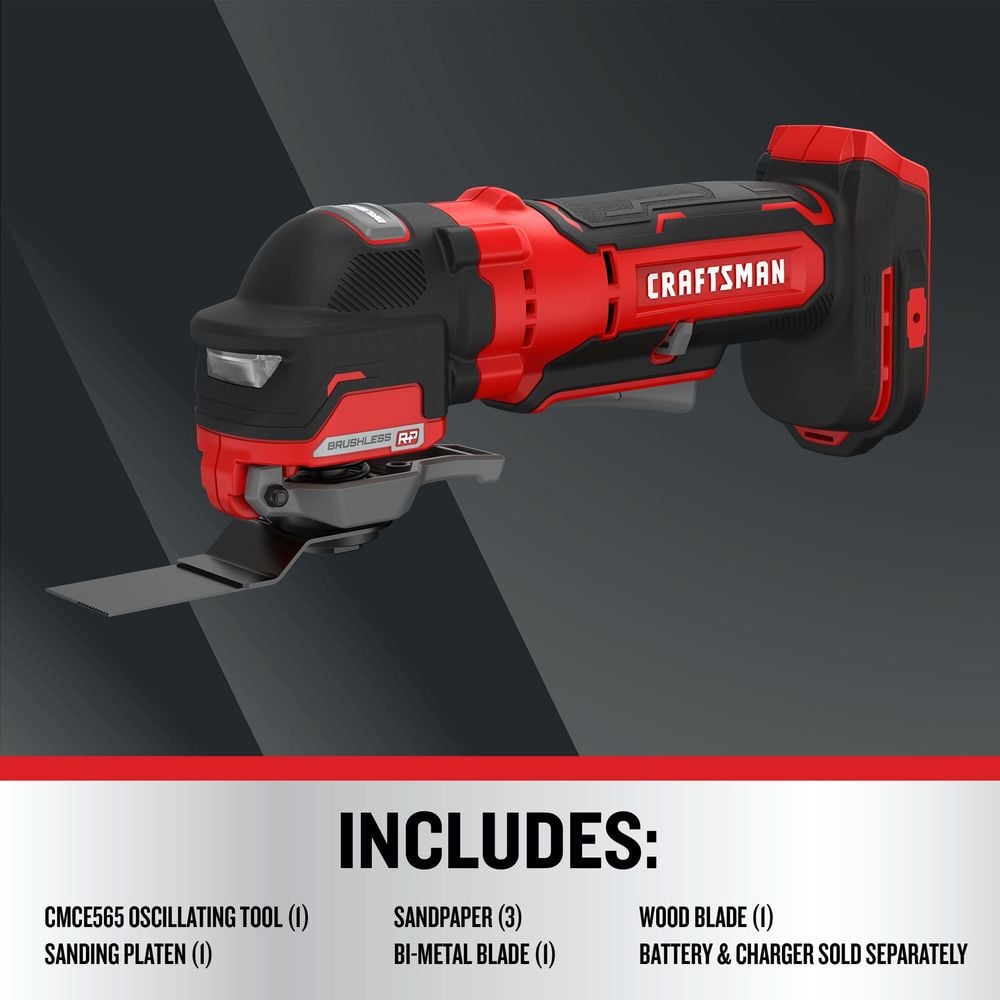CRAFTSMAN V20 Brushless RP Cordless Oscillating Tool (Bare Tool), large image number 6