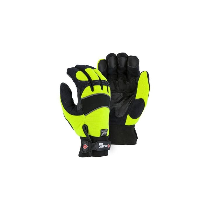 Majestic Glove High Visibility Yellow Mechanics Gloves Size 12 2X