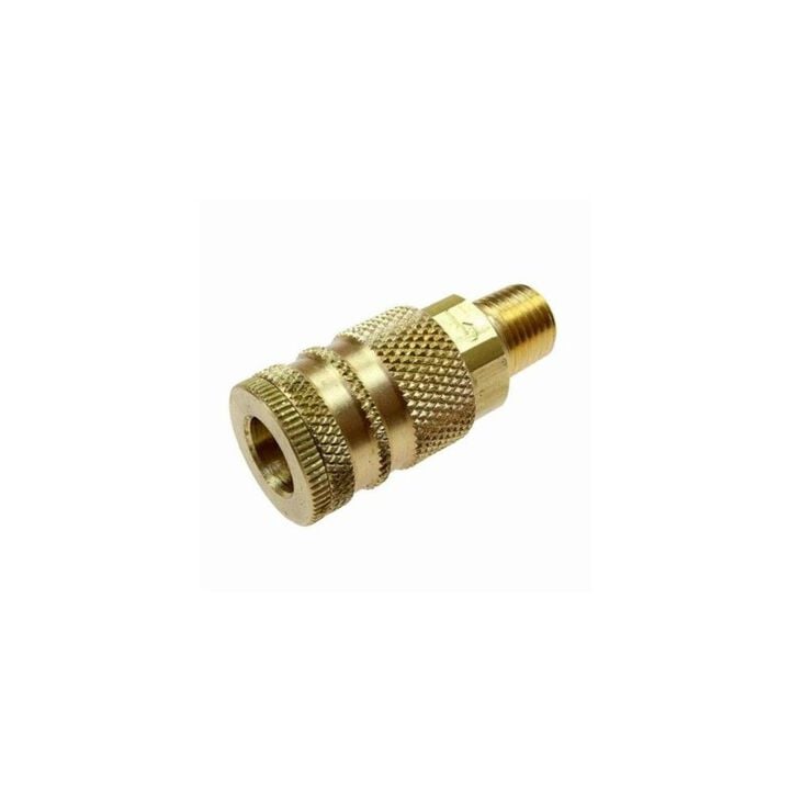 Coilhose 1/4in MNPT Brass Industrial Hose Coupler, large image number 1