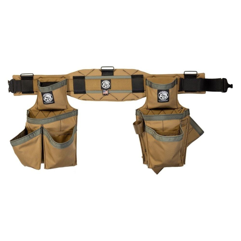 Badger Tool Belts Carpenter Toolbelt Set Sawdust Sage Size Small – 461020 SM