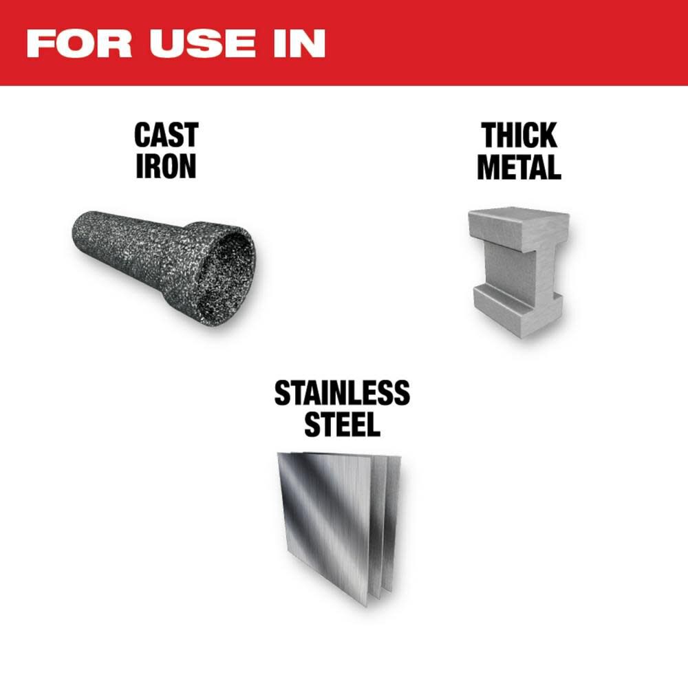 Milwaukee 12inch 7tpi The Torch For Cast Iron With Nitrus Carbide 5pk 48 00 5563 - Image 3