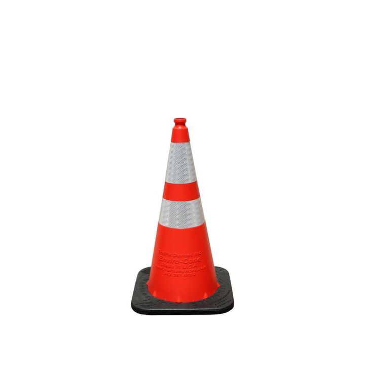 Vizcon Orange 28in Enviro-Cone with Collars & 7 lbs Rubber Base