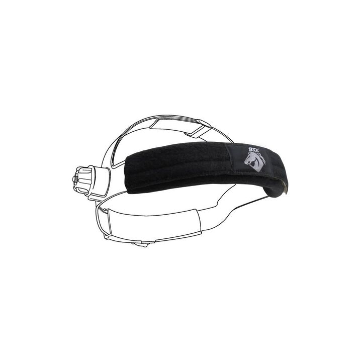 Black Stallion Helmet Sweatband Black Cotton One Size Fit All, large image number 2