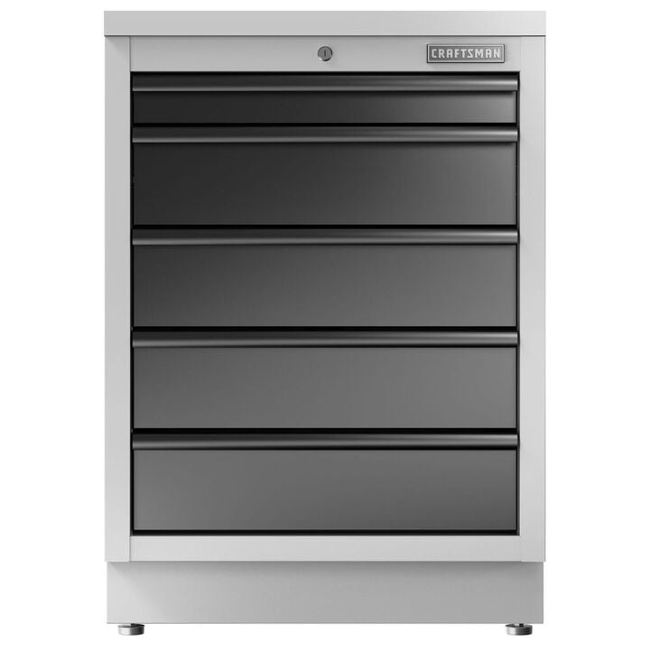 CRAFTSMAN Welded 5-Drawer Base Cabinet White and Black, large image number 1