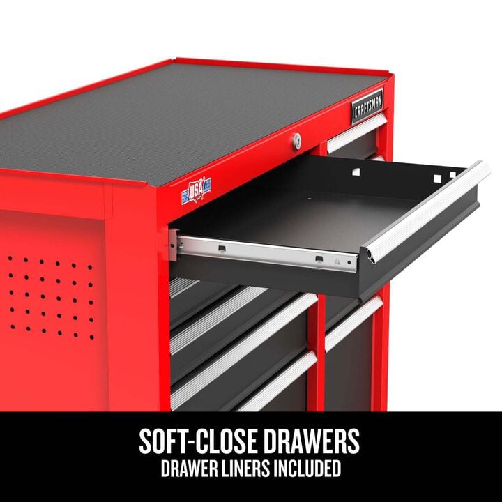 CRAFTSMAN S2000 41 Inch 7-Drawer Workstation, Red, large image number 2