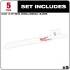 Milwaukee 3-5/8 in. 14 TPI SUPER SAWZALL Blade 5PK, small image number 2